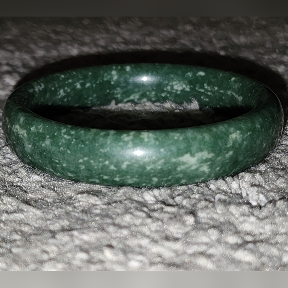 Dark Jade Green Solid thick Bangle Bracelet - NEW!